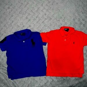 Assorted polo shirts (blue and orange) 4/4t